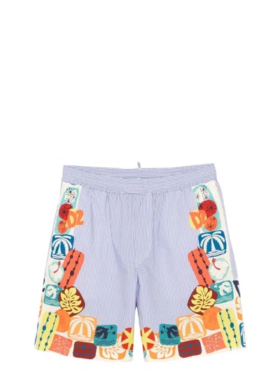 DSQUARED2 MEN'S COTTON SHORTS