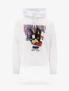 Dsquared2 Men Cotton Sweatshirt With Frontal Print In White