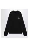 Dsquared2 Black Crewneck Sweatshirt With Logo Lettering On The Front In Cotton Man In Black