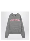 Dsquared2 Grey Cotton Sweatshirt With Logo In Grey