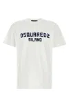 Dsquared2 White Crewneck T-shirt With Logo Lettering On The Front