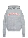Dsquared2 Relaxed Fit Grey Hoodie With Front Kangaroo Pocket