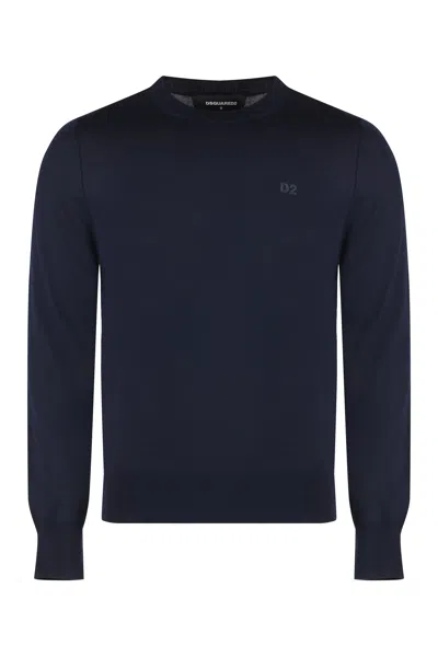 DSQUARED2 MEN'S CREW-NECK WOOL SWEATER