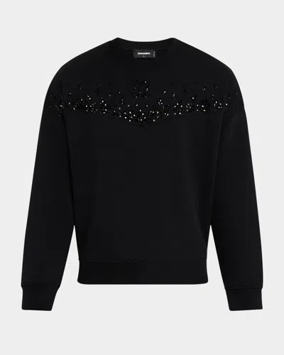Dsquared2 Men's Cypro Fit Bead Sweatshirt In Black