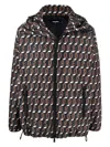 Dsquared2 Allover Logo Printed Windbreaker Jacket In Multiple Colors