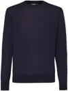 Dsquared2 Men `d2` Wool Crew-neck Sweater In Brown
