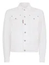 Dsquared2 Buttoned Denim Jacket In White