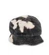 Dsquared2 Men Dark Grey Abstract Bucket Hat In Black