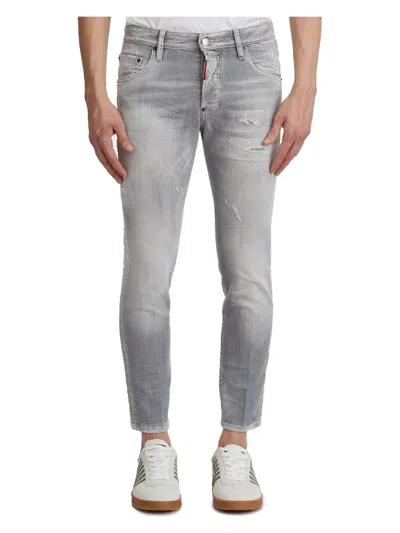 Dsquared2 Men's Denim Skater Trousers In Grey