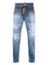 Dsquared2 Distressed Slim-cut Jeans In Jeans