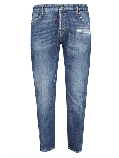 Dsquared2 Men's Distressed Slim Fit Jeans In Denim Blue