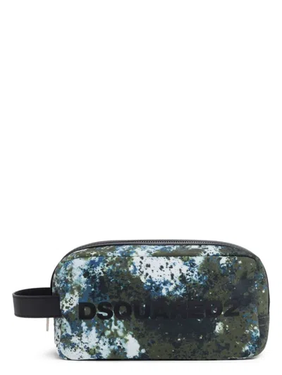 Dsquared2 Men's Dsquared Paint Splatter-print Wash Bag