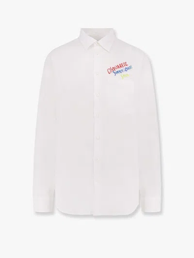 DSQUARED2 DSQUARED2 MEN DSQUARED2 SUMMER LOVERS OVERSIZED LINEN SHIRT