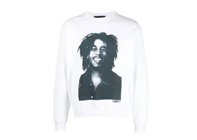 Pre-owned Dsquared2 Men's  Bob Marley Cool Fit Sweatshirt In White