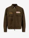 Dsquared2 Embroidered Patch Zip-up Jacket In Green
