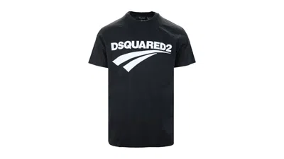 Pre-owned Dsquared2 Men's  Cigarette Fit Brand Logo T-shirt In Black