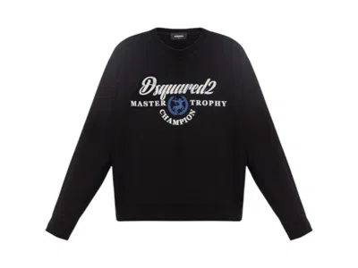 Pre-owned Dsquared2 Men's  Cool Fit Crewneck Sweatshirt In Black