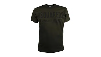 Pre-owned Dsquared2 Men's  Cool Fit Large Ceresio 9 Print Logo T-shirt In Green