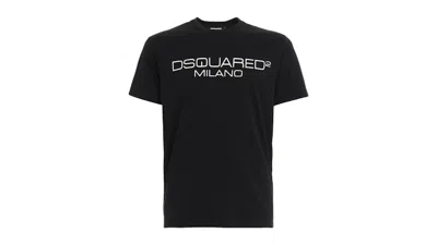 Pre-owned Dsquared2 Men's  Cool Fit Milano Logo T-shirt In Black