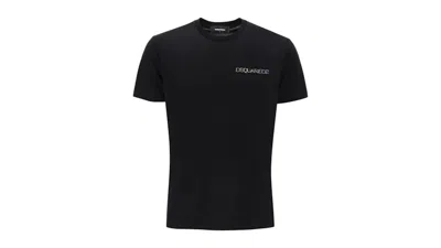 Pre-owned Dsquared2 Men's  Cool Fit Palm Beach Logo T-shirt In Black