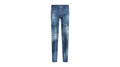 Pre-owned Dsquared2 Men's  Cool Guy Jean Reinforced Ripped Wash Jeans In Blue