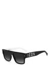 Dsquared2 Men's  Icon 0003/s 80s(9o) Sunglasses In Black