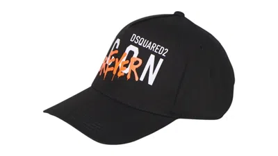 Pre-owned Dsquared2 Men's  Icon Forever Logo Cap In Black
