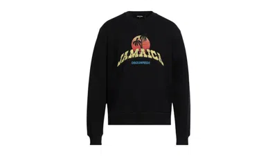 Pre-owned Dsquared2 Men's  Jamaica Design Sweatshirt In Black