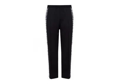 Pre-owned Dsquared2 Men's  Logo Striped Wool Pants In Black/white