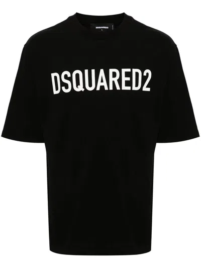 Dsquared2 Logo-print Cotton T-shirt In Black