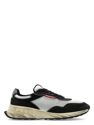 Dsquared2 Men's  Panelled Low-top Sneakers In Black