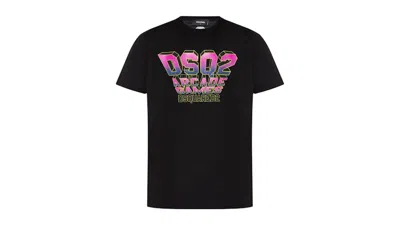 Pre-owned Dsquared2 Men's  Sisters From Hell Concert Design T-shirt In Black