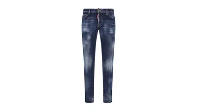 Pre-owned Dsquared2 Men's  Skater Jean Canadian Flag Badge Wash Jeans In Blue