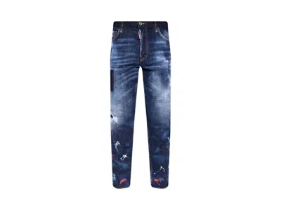 Pre-owned Dsquared2 Men's  Skinny Tapered Fit Jeans In Blue