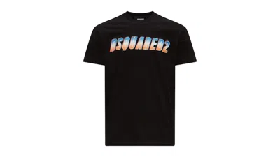 Pre-owned Dsquared2 Men's  Sparkle Logo Cool Fit T-shirt In Black