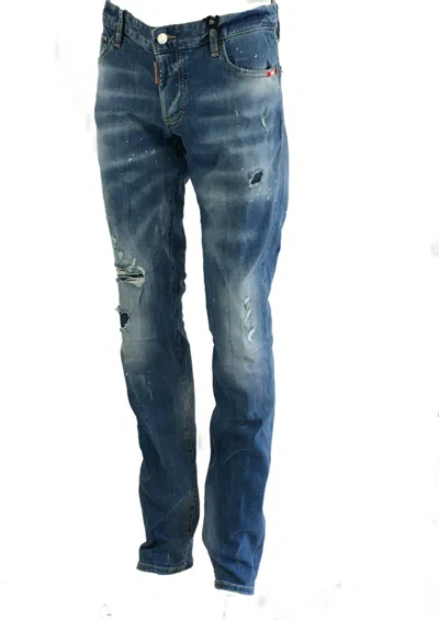 Pre-owned Dsquared2 Men's  Stonewash Jeans, /designer Jeans/s74lb0427 In Blue