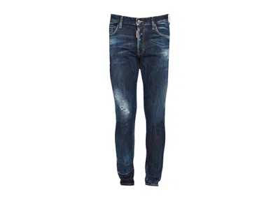 Pre-owned Dsquared2 Men's  Super Twinky Jean Plain Jeans In Blue