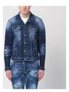 Dsquared2 Dan Jean Jacket With Destroyed Effect In Blue