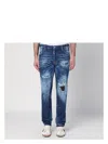 Dsquared2 Faded Blue Jeans With Rips And Splashes Men
