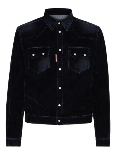DSQUARED2 DSQUARED2 MEN `FLOCKED CORD` VELVET JACKET