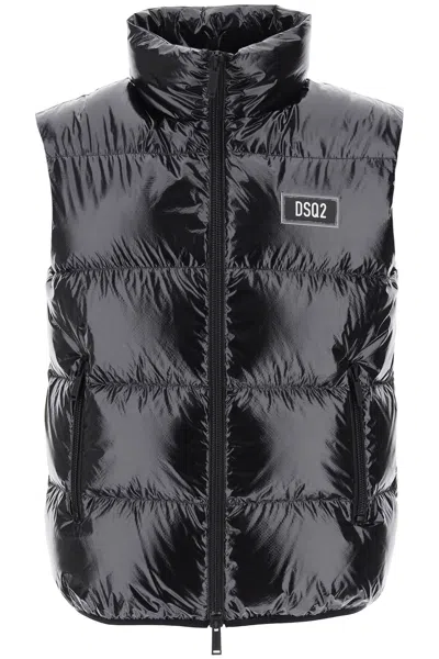Dsquared2 Quilted Down Vest In Black