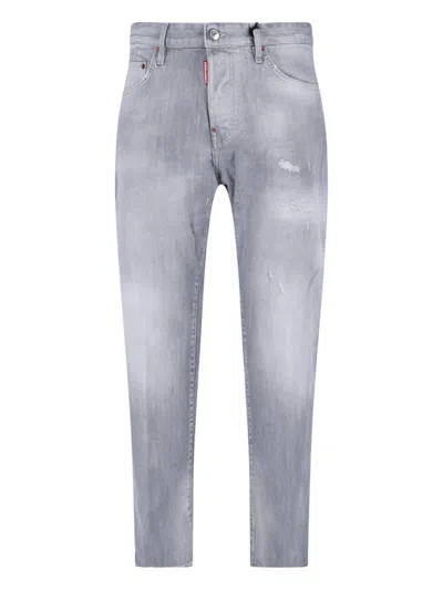 DSQUARED2 DSQUARED2 MEN'S GREY STRETCH COTTON JEANS