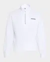 Dsquared2 Men's Half-zip Cotton Sweatshirt In White