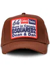 Dsquared2 Logo-patch Baseball Cap In Marrone