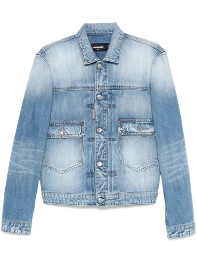 DSQUARED2 DSQUARED2 MEN `HERITAGE` BOXY DENIM JACKET