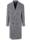 Dsquared2 Herringbone Double Breast Coat Clothing In Gray