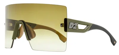 Dsquared2 Men's Hype Shield Sunglasses D2 0126/s Xl786 Brown/green 99mm In Multi