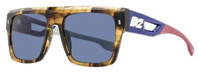 Dsquared2 Men's Hype Square Sunglasses D2 0127/s Ex4ku Brown Horn 56mm In Multi