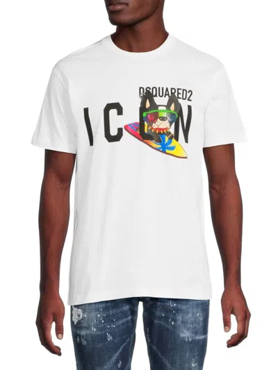 Dsquared2 Men's Icon Character Cotton T-shirt In White