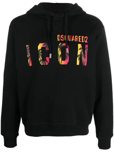 Dsquared2 Icon Hooded Sweatshirt In Black